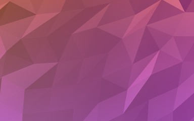 Abstract triangle geometrical pink background. Geometric origami style with gradient. 3D illustration