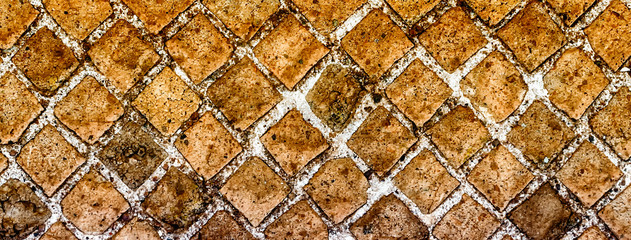 Red Stone Brick Wall Texture, may use as background
