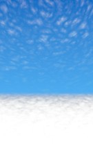 Obraz premium Blue sky background with white clouds. Cumulus white clouds in the clear blue sky in the morning. 3D illustration