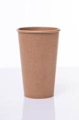 Take-out coffee in thermo cup isolated on a white background