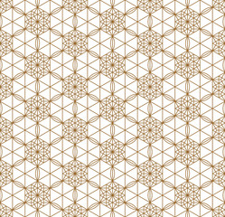 Seamless japanese pattern.For shoji screens.Kumiko woodwork ornament.