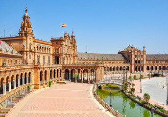 Fototapeta na wymiar Spain square in Seville, Spain