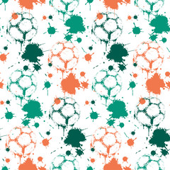 Soccer ball. Vector illustration of seamless pattern.