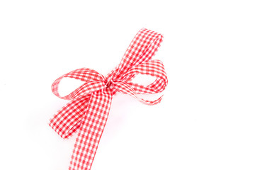 Decorative ribbon on a white background. Festive decor isolated on white background. The concept of decorating the holiday.