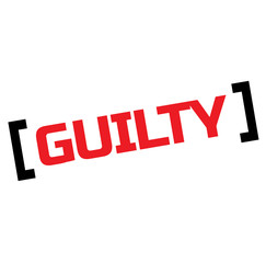 GUILTY stamp on white