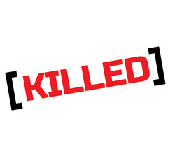 KILLED stamp on white