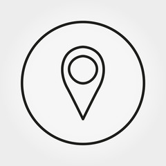 Cartographic mark of location, initial or final destination.