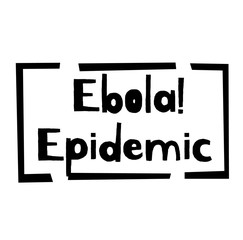 EBOLA EPIDEMIC stamp on white