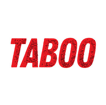 TABOO stamp on white