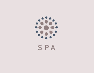 Creative logo pattern of drops spa