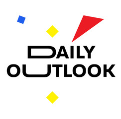 DAILY OUTLOOK stamp on white