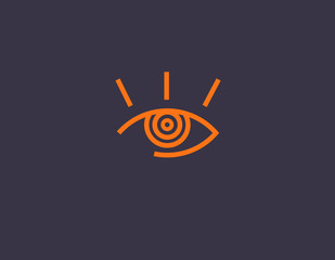 Abstract linear logo eye sight icon