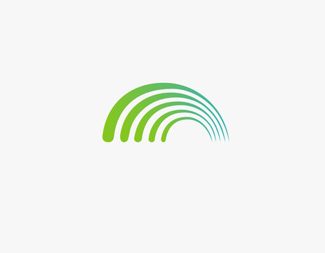 Creative logo abstract fountain green gradient