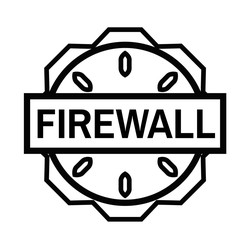 FIREWALL stamp on white