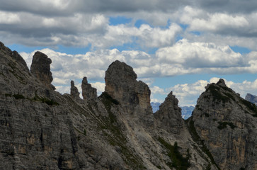 Obraz na płótnie Canvas peaks of auronzo di cadore in the dolomites