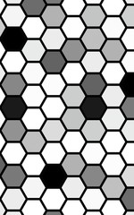 White honeycomb with a gradient color. Isometric geometry. 3D illustration