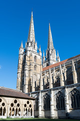 Obraz premium Different details of the Bayonne Cathedral in France