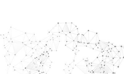 Gometric plexus structure cybernetic concept.