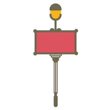 metro sign flat illustration