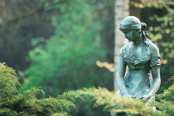 Statue of Cinderella (Cendrillon) at Josaphat Park Brussels