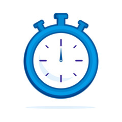 Watch flat icon. Single high quality outline symbol of fitness for web design or mobile app. Thin line signs of stopwatch for design logo, visit card, etc. Outline pictogram of stopwatch.