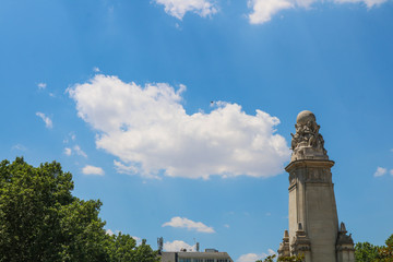 Monumento Cervantes park during summer in July 2018