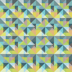 Triangle Seamless Background with Triangle Shapes of Different colors. Textile, Fabric, Paper, Wallpaper Print Template Magazine, Leaflet, Booklet. Template for Your Design