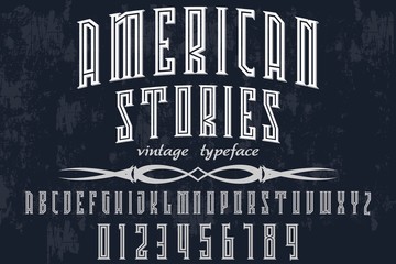 Vintage Alphabet. Retro Typeface. Vector Font Illustration