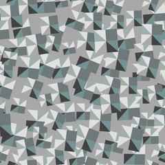 Fototapeta premium Seamless gray black white abstract pattern. Geometric print composed of triangles and polygons. Background.