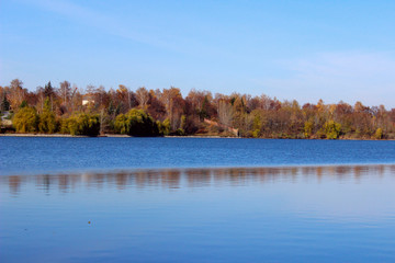 Nature, Travel, Ponds Concept. Forest And Lake.