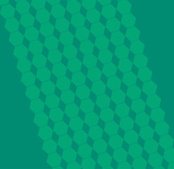 beautiful print of hexagons on a turquoise background