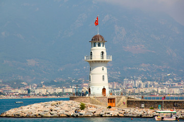 Fototapeta na wymiar lighthouse on the Turkish coast