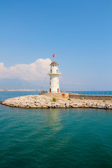 Fototapeta na wymiar lighthouse on the Turkish coast