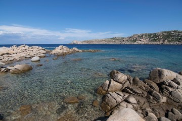 Fototapeta na wymiar Panorama of the Zia Culumba beach in Sardinia