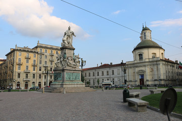 Fototapeta premium Piazza Carlo Emaunuelle II square. Turin, Italy. Shoot in July 2018