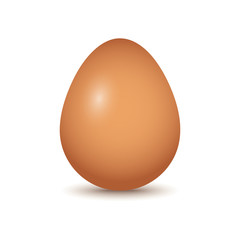 Egg with shadow isolated on white background. Vector illustration