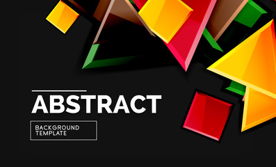 Squares and triangles geometrical background