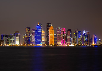 April 2019 - Doha City Center Skyscrapers at Night