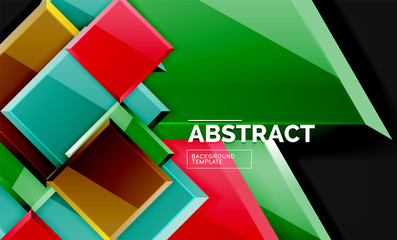 Squares and triangles geometrical background