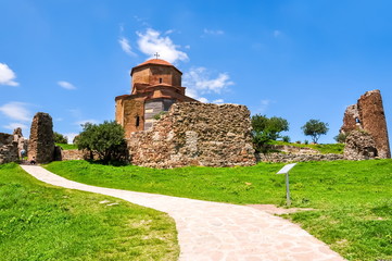 Fototapeta na wymiar Ancient Jvari Monastery (sixth century) in Mtskheta, Georgia