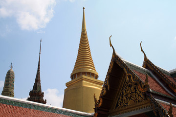 07 February 2019, Bangkok, Thailand, Royal Palace temple complex. Buildings and architectural...
