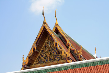 07 February 2019, Bangkok, Thailand, Royal Palace temple complex. Buildings and architectural...