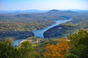 Mountain lake early fall