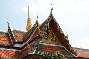 07 February 2019, Bangkok, Thailand, Royal Palace temple complex. Buildings and architectural...