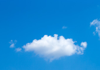 White clouds in blue sky