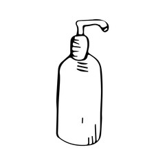 liquid soap vector sketch