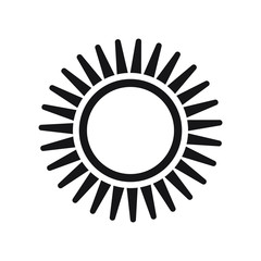 Sun icon vector isolated