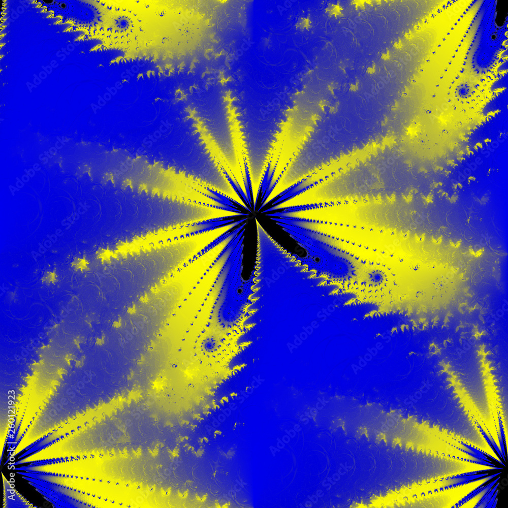 Fototapete seamless abstract pattern fractal star background. computer generated fractal. modern futuristic pat