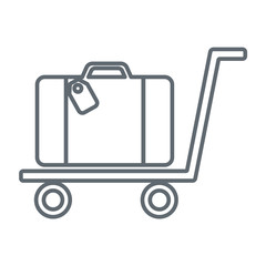 Luggage Trolley flat icon