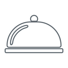 Obraz premium Cloche icon simple flat style